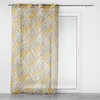 Image de Douceur d'Intérieur, Voilage à Oeillets (140 x 240 cm) Isibelle Jaune, Voile Sablé Imprimé