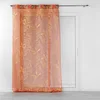 Image de Douceur d'Intérieur, Voilage à Oeillets (140 x 240 cm) Belflor Terracotta/Or, Voile Sablé Imprimé Métallisé