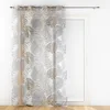 Image de Douceur d'Intérieur, Voilage à Oeillets (140 x 240 cm) Mogador Naturel, Voile Sablé Imprimé Métallisé
