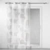 Image de Douceur d'Intérieur, Voilage à Oeillets (140 x 240 cm) Esquisse Blanc, Voile Sablé Imprimé