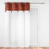 Image de Douceur d'Intérieur, Voilage à Oeillets (140 x 280 cm) Evie Bordeaux, Voile Sablé avec Top Velours
