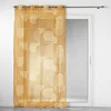 Image de Douceur d'Intérieur, Voilage à Oeillets (140 x 280 cm) Esquisse Camel, Voile Sablé Imprimé