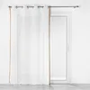 Image de Douceur d'Intérieur, Voilage à Oeillets (140 x 240 cm) Sarah Blanc, Voile Sablé avec Jute