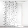 Image de Douceur d'Intérieur, Voilage à Oeillets (140 x 240 cm) Envolia Blanc, Voile Sablé Imprimé