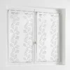 Image de Douceur d'Intérieur, Paire Droite à Passants (2 x 60 x 120 cm) Edenia Gris, Voile Sablé Brodé