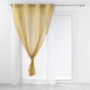 Image de Douceur d'Intérieur, Voilage à Oeillets (140 x 240 cm) Duetto Miel/Blanc, Voile Double Sablé