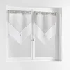Image de Douceur d'Intérieur, Paire de Voilages à Passants (2 x 60 x 160 cm) Duetto Gris/Blanc, Voile Double Sablé