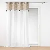 Image de Douceur d'Intérieur, Voilage à Oeillets (140 x 240 cm) Oricia Naturel, Voile Sablé avec Top Imprimé