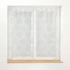Image de Douceur d'Intérieur, Paire Droite à Passants (2 x 60 x 160 cm) Levita Blanc, Voile Tissé Appliqué