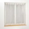 Image de Douceur d'Intérieur, Paire Droite à Passants (2 x 60 x 90 cm) Galactee Taupe, Voile Sablé Brodé