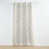 Image de Douceur d'Intérieur, Voilage à Oeillets (140 x 240 cm) Berry Taupe, Voile Sablé Brodé