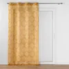 Image de Douceur d'Intérieur, Voilage à Oeillets (140 x 240 cm) Levita Ocre, Voile Tissé Appliqué