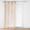 Image de Douceur d'Intérieur, Voilage à  illets (140 x 280 cm) Louxor Beige, Voile Sablé Imprimé Métallisé