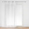 Image de Douceur d'Intérieur, Voilage à Oeillets (140 x 280 cm) Pompinou Blanc, Voile Sablé avec Pompons