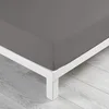Image de douceur d'intérieur, Drap Housse (140 x 190 cm) Lina Gris Souris, 100% Coton