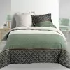 Image de Douceur d'Intérieur Parure 3 Pièces 240 x 220 cm Percale Imprime Belor Vert