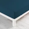 Image de douceur d'intérieur, Drap Housse (160 x 200 cm) Jersy Bleu Nuit, 100% Coton Jersey