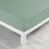 Image de douceur d'intérieur, Drap Housse (140 x 190 cm) Linette Sauge, Coton Lavé