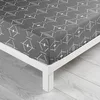 Image de douceur d'intérieur, Drap Housse (90 x 190 cm) Aristide Anthracite, 100% Coton