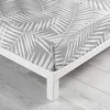Image de douceur d'intérieur, Drap Housse (160 x 200 cm) Botania Gris, 100% Coton