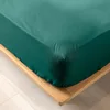 Image de douceur d'intérieur, Drap Housse (180 x 200 cm) Biolina Emeraude, 100% Coton Bio