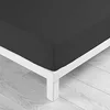 Image de douceur d'intérieur, Drap Housse (180 x 200 cm) Lina Noir, 100% Coton