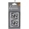 Image de Decor Line 1720372 Lot de 4 Pinces Plastique Blanches pour Nappes Fer Blanc 5.3 x 6 cm