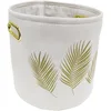 Image de Douceur d'Intérieur, Panier (Diamètre 27 x ht 26 cm) Orbella Blanc, Polycoton Imprimé