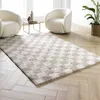 Image de Douceur d'Intérieur, Tapis Rectangle (160 x 230 cm) Damero Gris, Shaggy