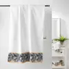 Image de Douceur d'Intérieur, Drap de Douche (70 x 130 cm) Orbella Blanc, Eponge Jacquard