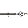 Image de Douceur d'Intérieur, Tringe Extensible en Kit Complet (120 < 210 cm) Twisty Noir/Or, Patiné