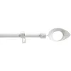 Image de Douceur d'Intérieur, Tringe Extensible en Kit Complet (120 < 210 cm) Ovalon Blanc/Or, Patiné