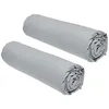 Image de TODAY Lot de 2 draps-housse acier - 140 x 190 cm