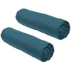 Image de Today Essential - Lot de 2 draps Housses 140x190 cm 2 Personnes 100% Coton Paon