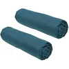 Image de TODAY Lot de 2 draps-housse paon - 140 x 190 cm