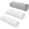 Image de TODAY Lot de 3 draps-housse craie/acier - 140 x 190 cm