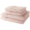 Image de 2 Serviettes de Toilette 50x90 + 2 Draps de Bain 70x130 cm 100% Coton - Roses des sables