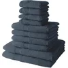 Image de Lot de 4 Serviettes de Bain 30x50 + 4 Serviettes de bain50x90 + 2 Draps de Bain 70x130 cm 100% Coton - Denim