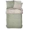 Image de TODAY Prestige Parure de lit 2 personnes en percale bicolore dune/sauge - 1 housse de couette 240 x 260 cm + 2 taies d'oreiller 63 x 63 cm
