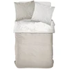 Image de TODAY Prestige Parure de lit 2 personnes en percale bicolore craie/sable - 1 housse de couette 240 x 260 cm + 2 taies d'oreiller 63 x 63 cm