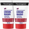 Image de Neutrogena   Crème Mains Concentrée Sans Parfum Formule Norvégienne (lot de 2 tubes de 50 ml)   Crème apaisante pour un soulagement immédiat   Crème hydratante 24 h pour mains très sèches et gercées
