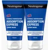 Image de Neutrogena   Crème Mains Absorption Express Formule Norvégienne (lot de 2 tubes de 75 ml)   Crème hydratante non grasse à absorption rapide   Crème pour les mains avec pénétration instantanée