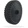 Image de GREENSTAR - Roue en Plastique Universelle sur Bague + Enjoliveur - Diamètre 180 mm - Bagues de Réduction 8/10/12 mm