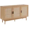 Image de BAÏTA - Buffet Amana Effet chêne et cannage rotin 133cm