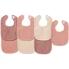 Image de Lot 7 Bavoirs bébé Naissance Rose Pavlova