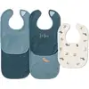 Image de Lot 5 Bavoirs bébé Naissance Ouaf - Bleu