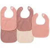 Image de Lot 5 bavoirs bébé 2ème âge Rose Pavlova