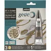 Image de Pébéo GÉDÉO Kit d'effet Mélange 3D et 3 Feuilles de Miroir dorées, Doré, 3 foils 766596