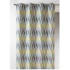 Image de Homemaison 09342-8-AL Rideaux Jacquard avec Oeillets Ronds Bleu Canard/Canon de Fusil 140 x 260 cm