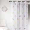 Image de Homemaison 09378-8-AL Voilage Etamine Légère Jacquard Fils Coupes avec Oeillets Ronds Multicolore/Argent 150 x 240 cm